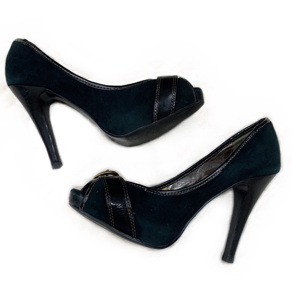 Steve Madden Lezlie peeptoe leather stiletto pumps